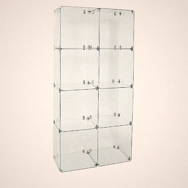 Glassteckvitrine Glasvitrine Glasregal mit Rückwand Sicherheitsglas Präsentation