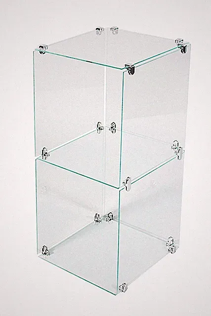 Glassteckvitrine Sicherheitsglas Kleine Glas-Vitrine Glasregal Glaswürfel