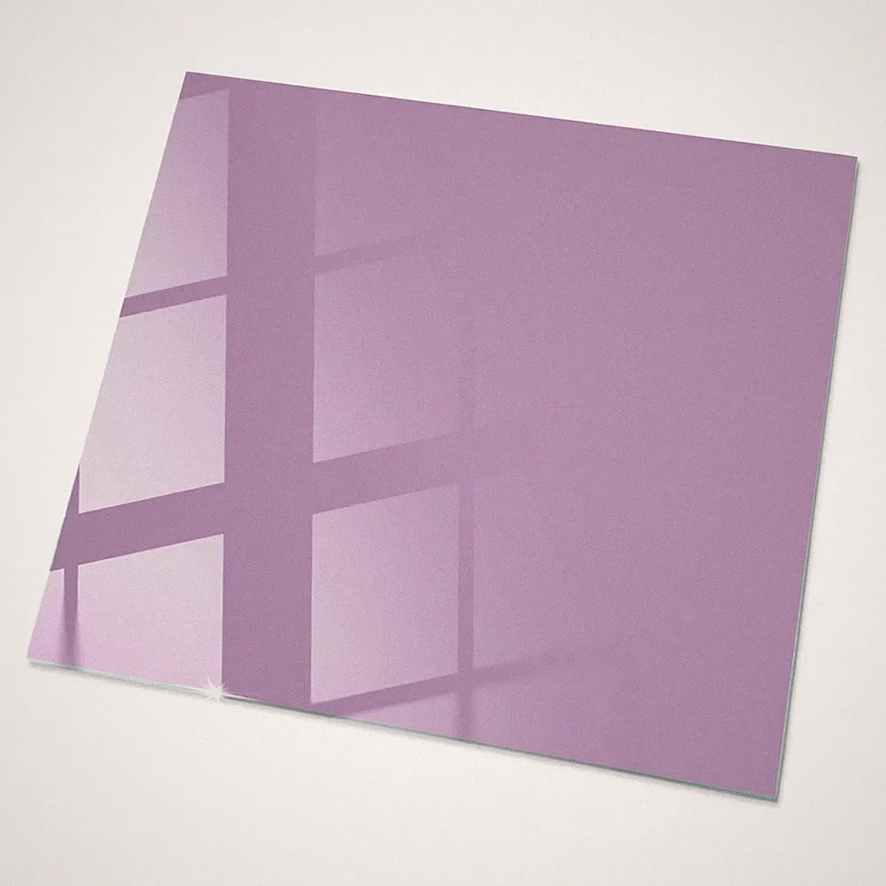 Glastischplatte mit Druck für Esstisch und Couchtisch Hellviolett 60x60 cm