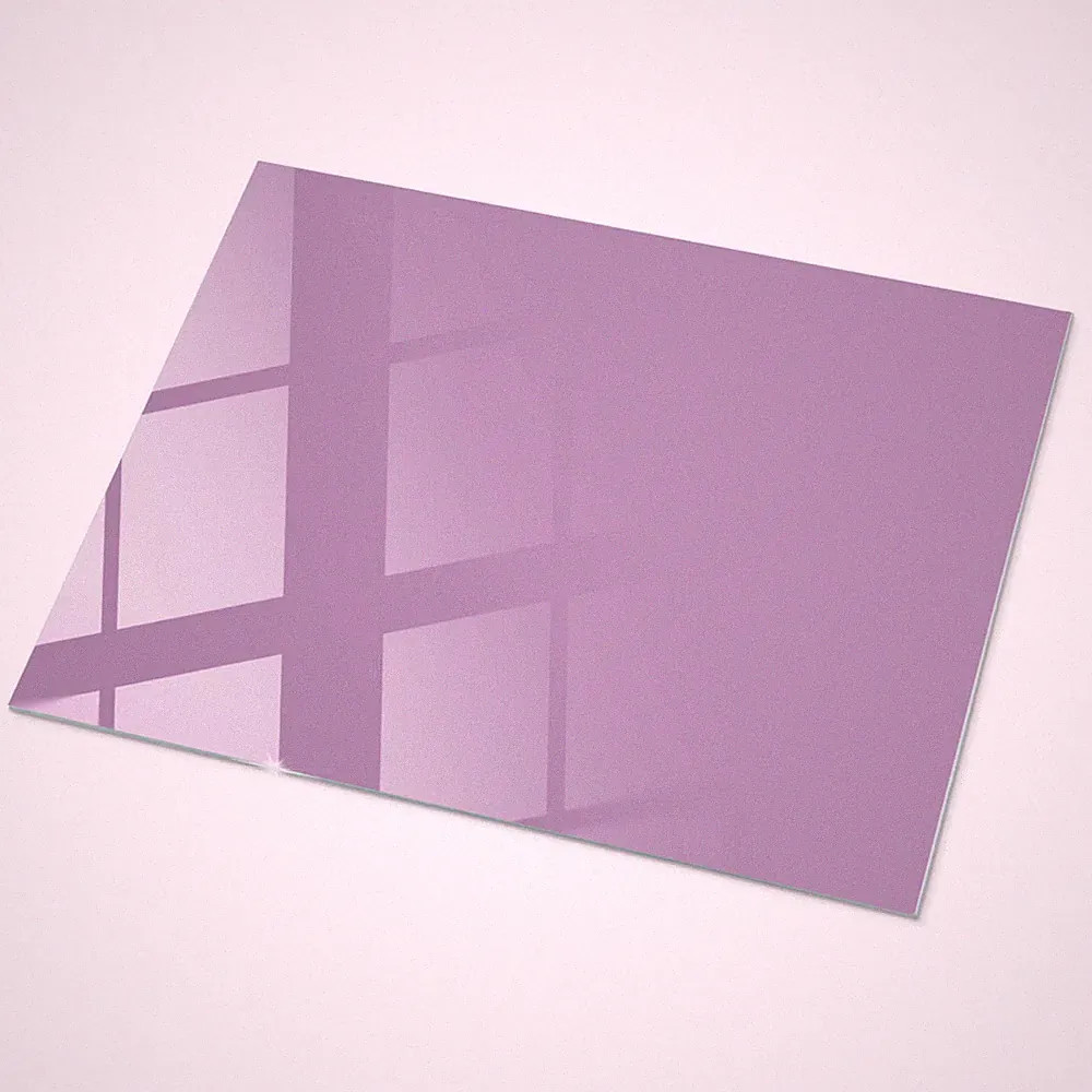 Glastischplatte mit Druck für Esstisch und Couchtisch Hellviolett 80x60 cm