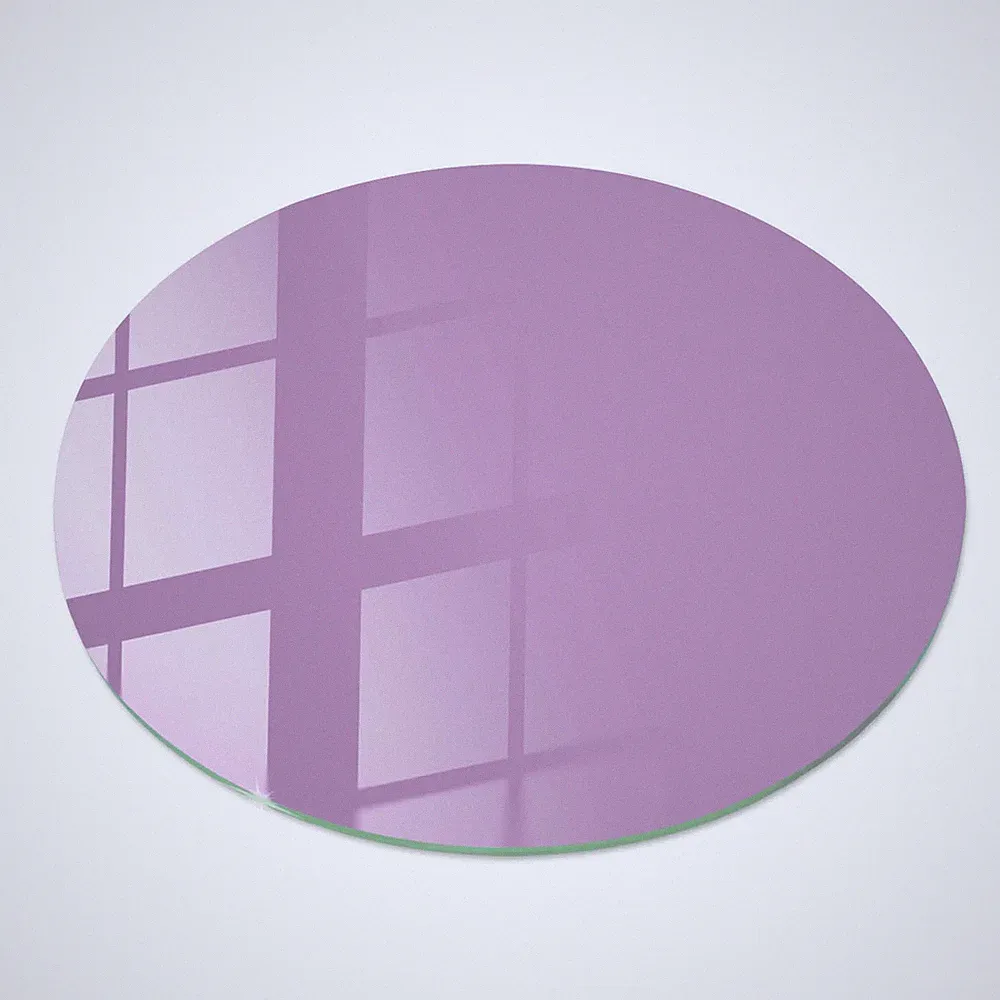 Glastischplatte mit Druck für Esstisch und Couchtisch Hellviolett fi100 cm