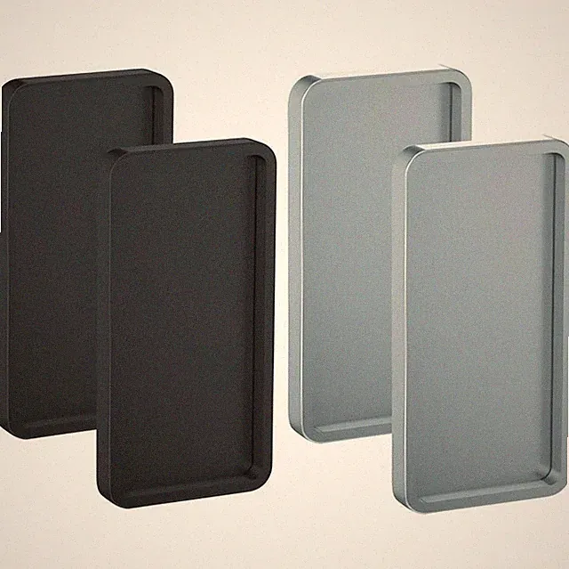 Glastürgriff eckig Türgriff zum Kleben Glastür Möbelgriff Klebegriff 115x58 mm