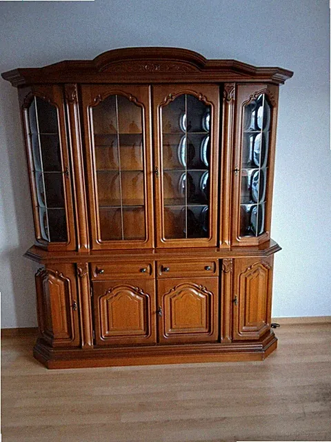 Glasvitrine Eiche mit Integrierter Beleuchtung