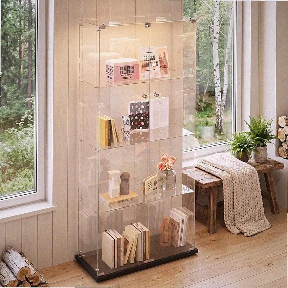 Glasvitrine Standvitrine LED Vitrine für Sammlung Sammlervitrine Mehrere Auswahl