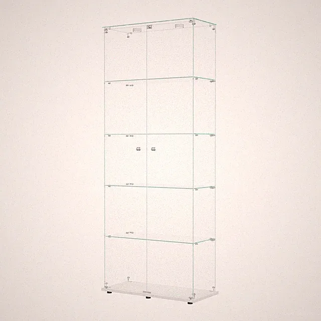 Glasvitrine Standvitrine mit LED Sammlervitrine Modern Glas Vitrine mit 5-Lagen