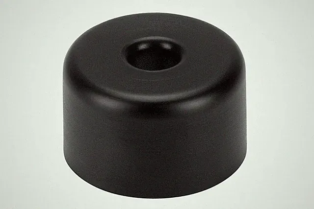 GLEITGUT 4 x Möbelfuss rund 50 mm Polsterfuss schwarz Möbelgleiter Sofafuss