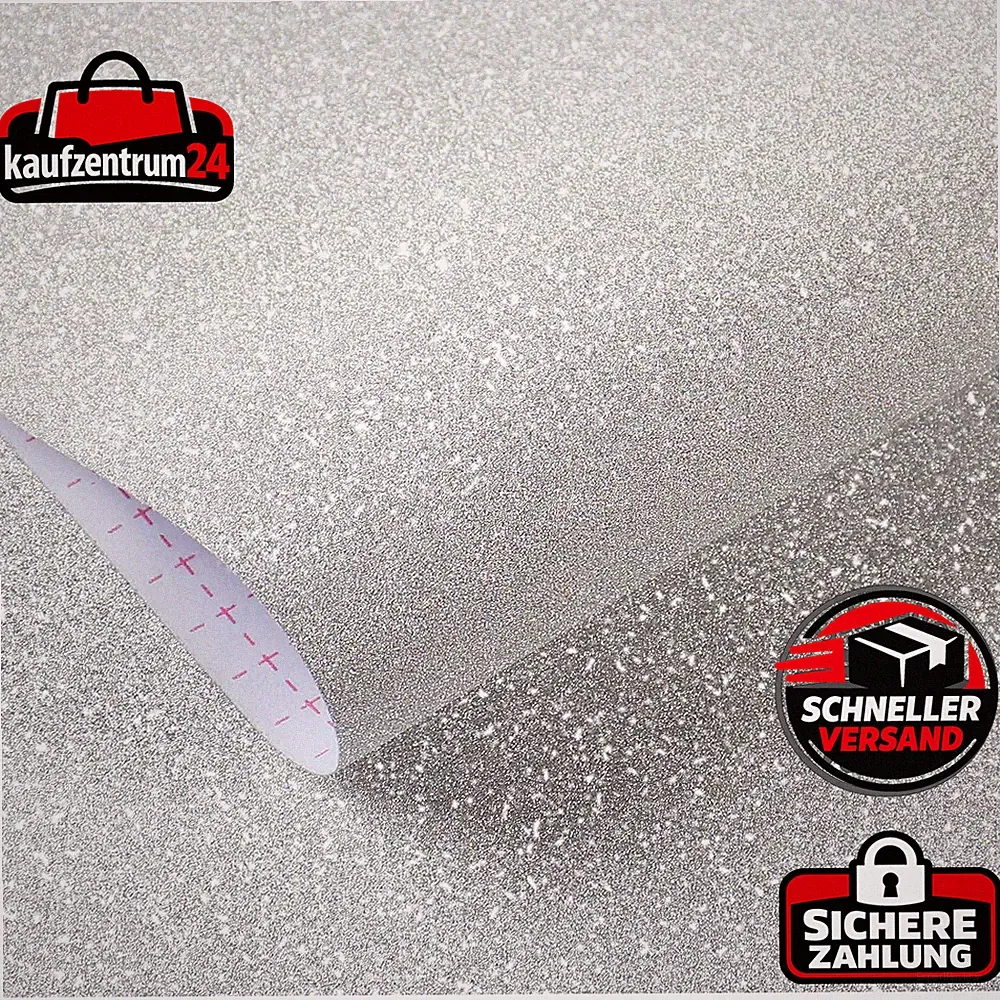 Glitzer Tapete Silber Selbstklebend 40cm x 2m für Möbel Deko Basteln Mädchen