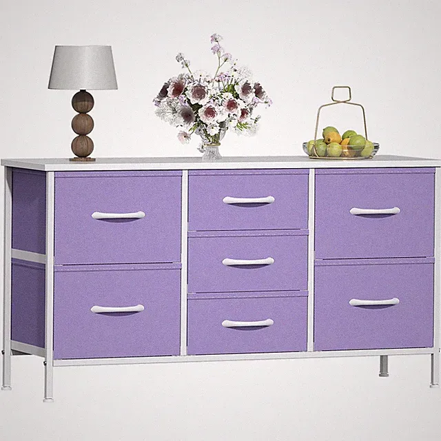 GoaHi Kommode, klein 30T x 100B x 53,5H cm (7 Schubladen), lila