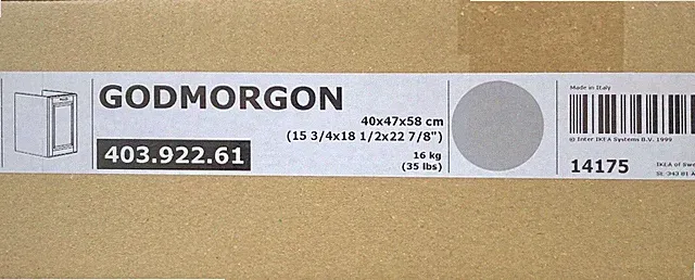 Godmorgon Wäscheschrank Kasjön hellgrau mit Schublade 40 cm 403.922.61 Ikea Neu