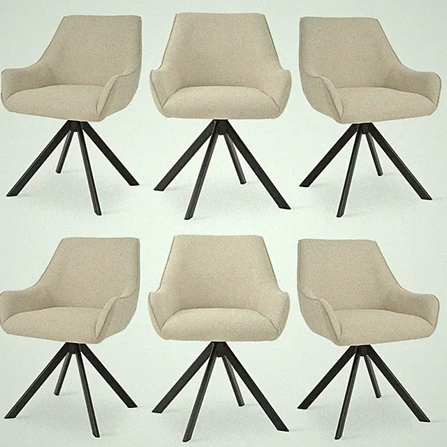 Goeurvant Esszimmerstühle 2/4/6er Set Drehstuhl Küchenstuhl Polyester Beige
