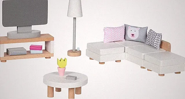 goki Puppenhausmöbel Style Wohnzimer