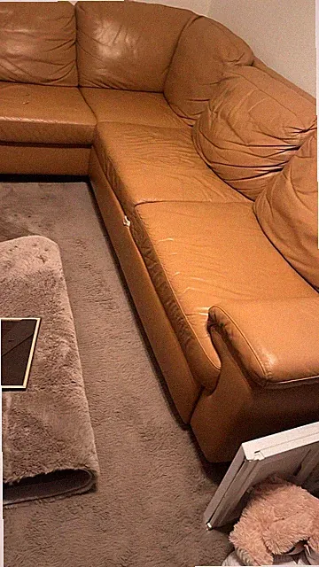 Gold Braunes Ausziehbares Sofa 270x200m