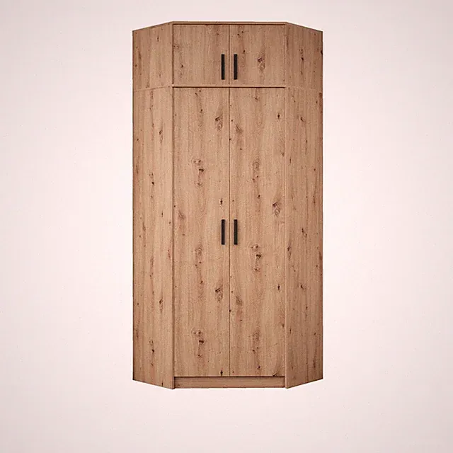 Grant 08A+15A,Eckschrank,Kleiderschrank+Aufsatz mit 2 Kleiderstangen und Fächer