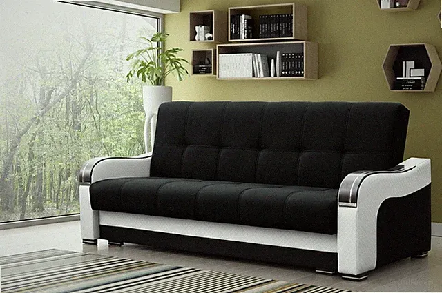 Grau Schlafsofa VOLTA Wohnzimmer Sofa HR Schaumstoff Bettkasten mit Automat