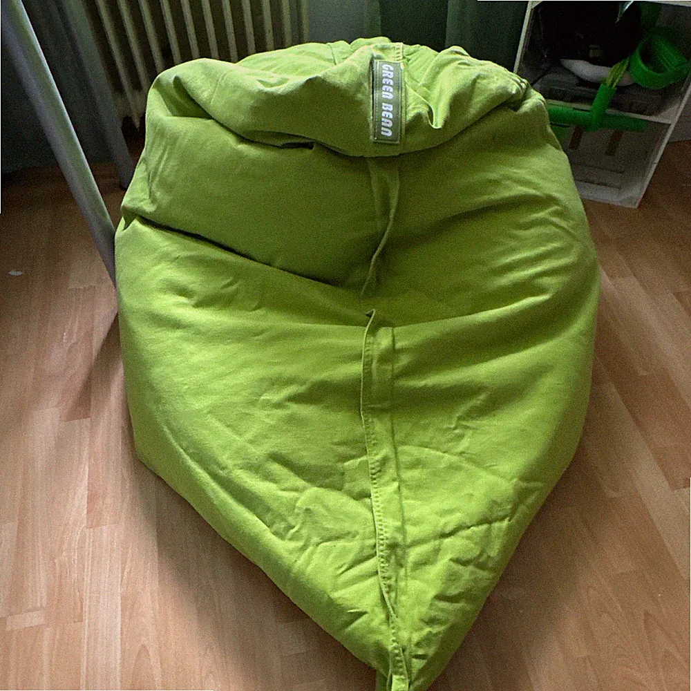 Green Bean Sitzsack für Erwachsene, 1-Sitzer, Grün, Einfarbig