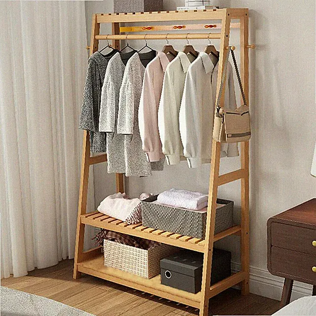 Groß Kleiderschrank Garderobenschrank Holz Dielenschrank Garderobenständer Regal