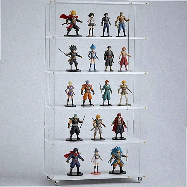 Große Acryl Vitrine Einzelvitrine Figure Modellautos Schaukasten mit Rad DE