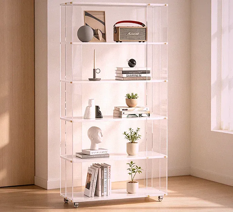 Große Acryl Vitrine Einzelvitrine Plexiglas Figure Schaukasten Modellauto Rollen
