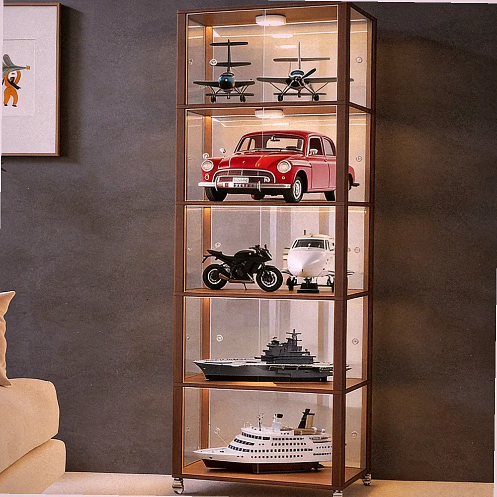 Große Acryl Vitrine Figure Modellautos Sammelvitrine Einzelvitrine Bücherregal