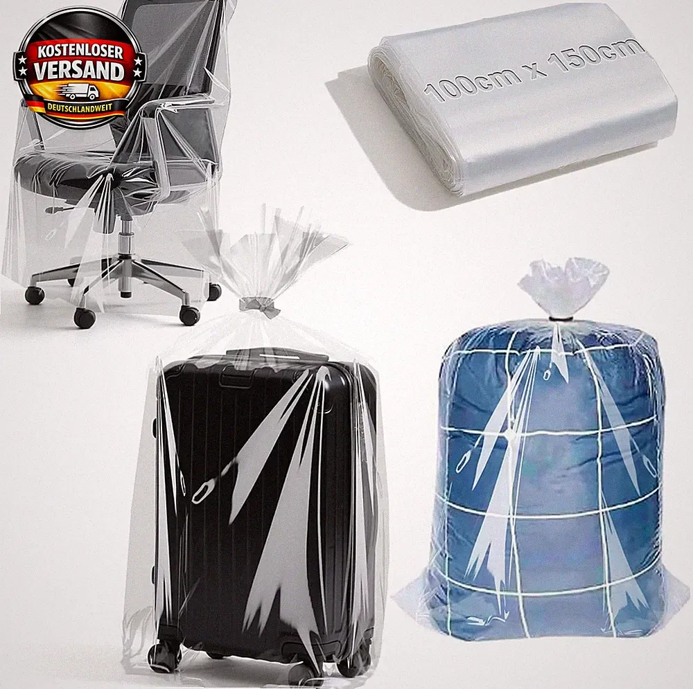 Große Aufbewahrungstaschen Set 3 Stück 100x150 cm für Kleidung Möbel Staubschutz