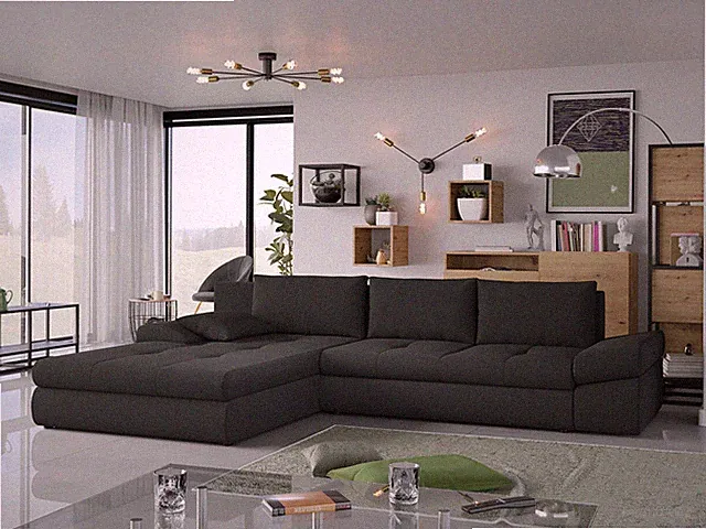 Große Ecksofa Bomo Eckcouch Schlafsofa mit Bettkasten Wohnzimmer Modern M24