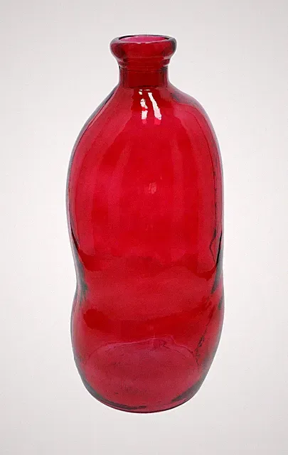 Große Glasflasche Im Vintage-Stil Damigiana Landhausmöbel Antik Rot 73 Cm