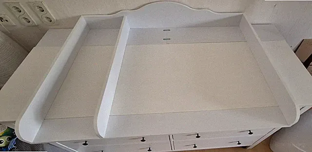 Große Hemnes Wickelaufsatz für Kommode mit Schubladen