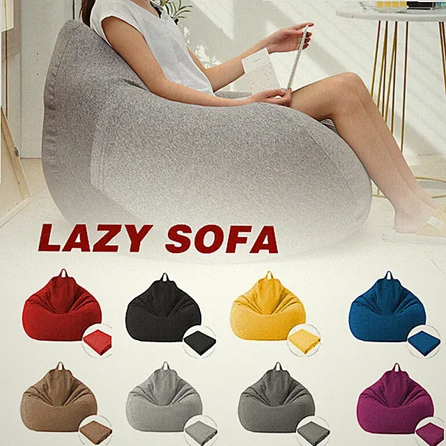 Große Sitzsack Stuhl Couch Abdeckung Lazy Lounger Beanbag Sessel ohne Füllung DE
