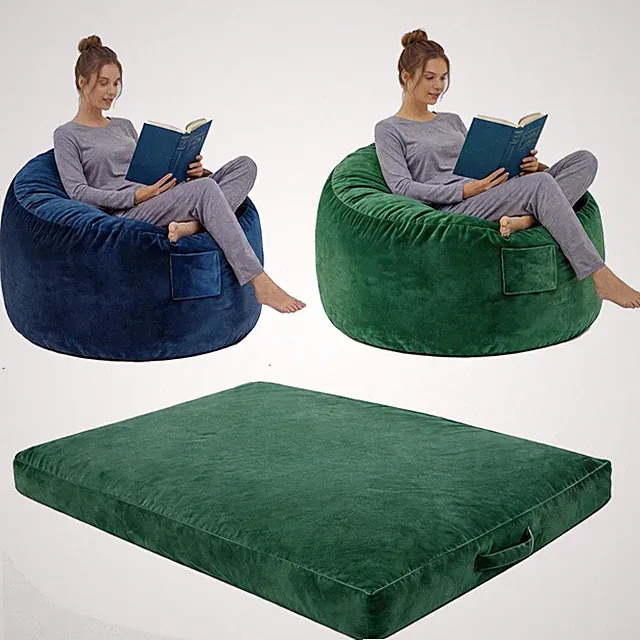 Große Sitzsack Stuhl Couch Lazy Lounger Beanbag Sessel Bett Sitzen & Liegen