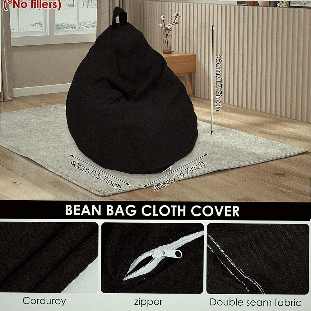 Großer Sitzsack Lounge Sitzmöbel Fauler Sitzstuhl Dekoration weicher Bezug