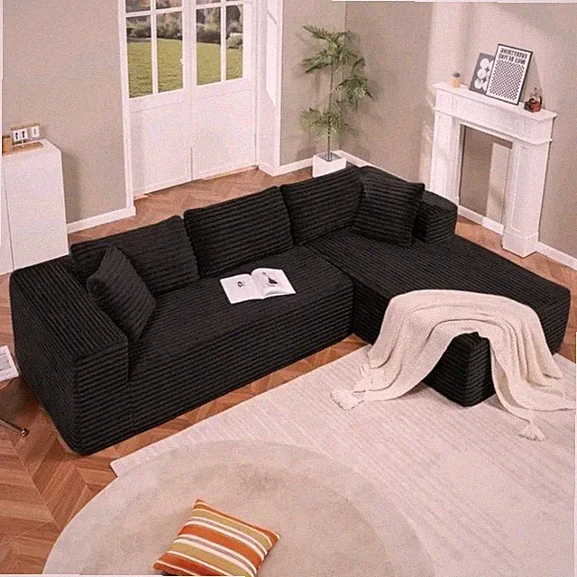 Großes Sofa Schlafsofa, L-förmige Couch / Links oder Rechtsorientiert wählbar