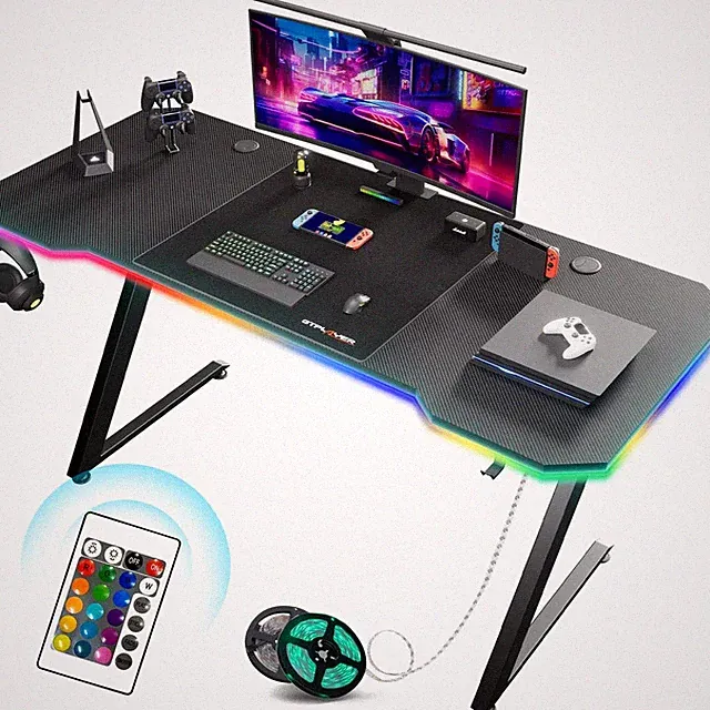 GTPLAYER Spieltisch Gaming Schreibtisch 120x60cm Spieltisch