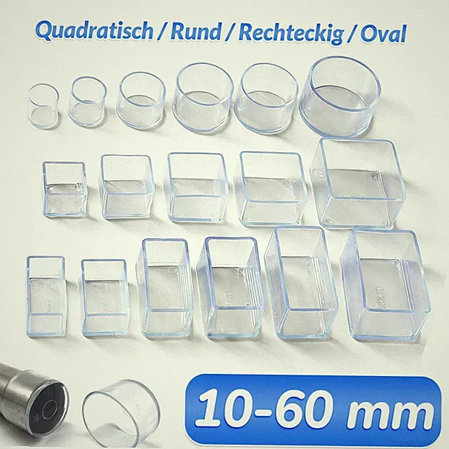 Gummi Stuhlbeinkappen 10-60mm Stuhlkappen Fußkappen Tisch Möbel Füße Bodenschutz