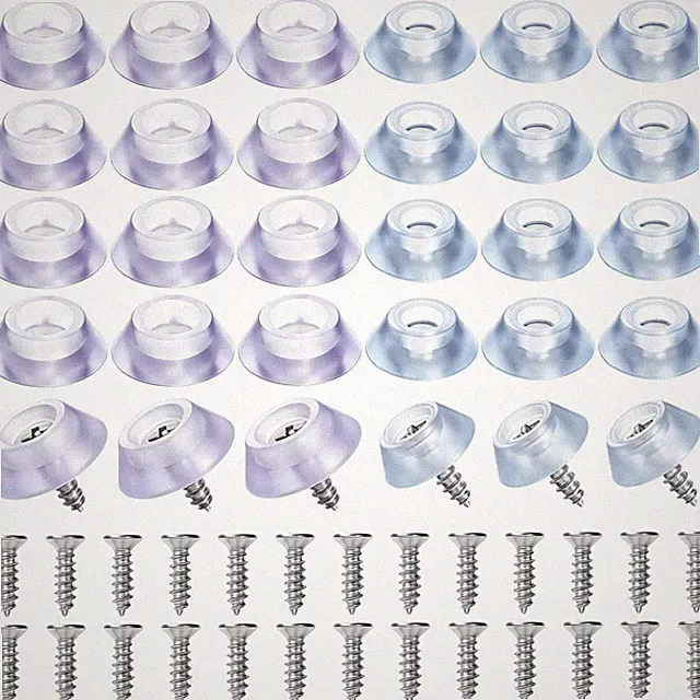 Gummifüße Schraubbar 100er Set transparente rutschfeste Möbelfüße für Stühle Reg