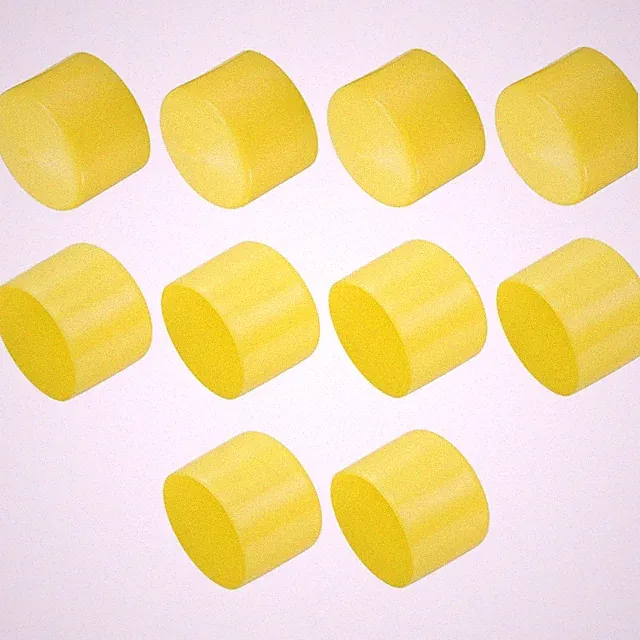 Gummikappen Rohrstopfen Endkappe 60mm Schutzkappen Zaun Möbelfüße Gelb