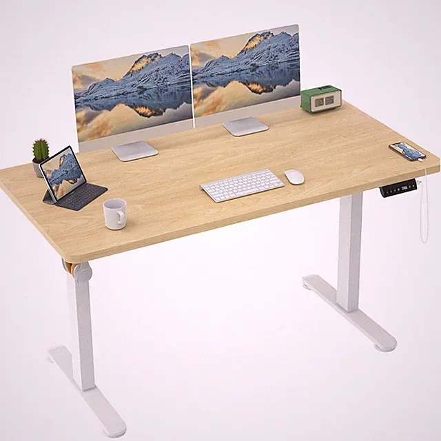 Gunji 100-160cm Höhenverstellbarer Schreibtisch Elektrisch Stehtisch mit Desktop