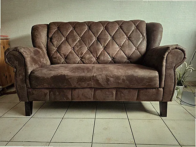 Gutmann Factory 2er Sofa Couch Braun