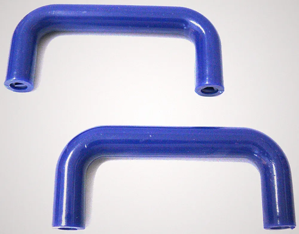 H0502 / 2 Griffe Möbelgriffe blau Lochabstand 64 mm