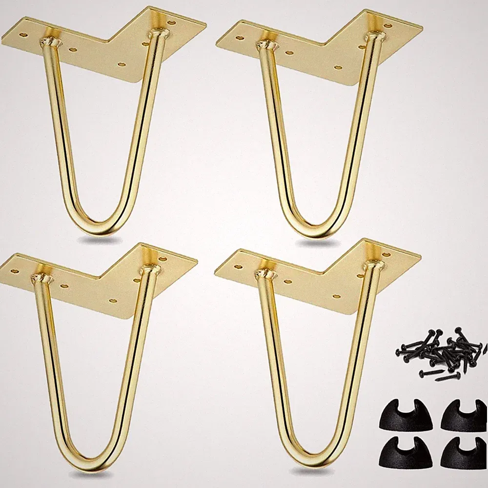 Haarnadel Tischbeine 15cm Gold Metall DIY Möbel Beine Schreibtisch Regal