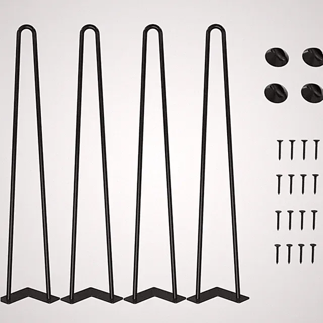 Haarnadel Tischbeine 71cm Metall Möbelbeine für Esstisch Couchtisch DIY Schwarz