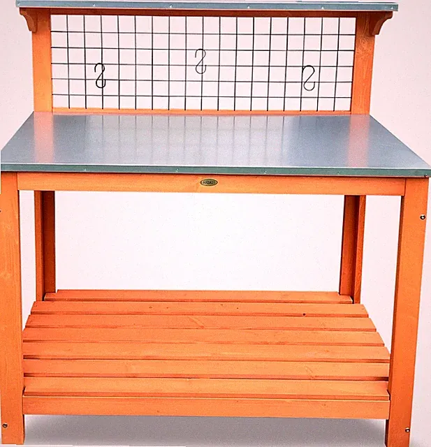 HABAU Gartentisch Mit Arbeitsplatte, Tisch Aus Holz Für Balkon Und Terrasse, 101