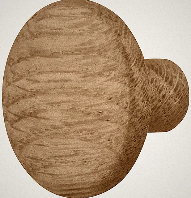 Häfele Möbelgriff Holz Möbelknopf rund Eiche Türknopf massiv Ø 32 mm natur Knauf