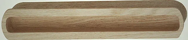 Häfele Muschelgriff Eiche Einlassgriff Holz Echtholz natur zum Kleben Möbelgriff