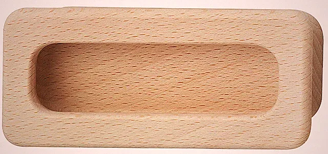 Häfele Muschelgriff Einlassgriff Holz 110x50 mm natur Kleben Eiche Buche Griff