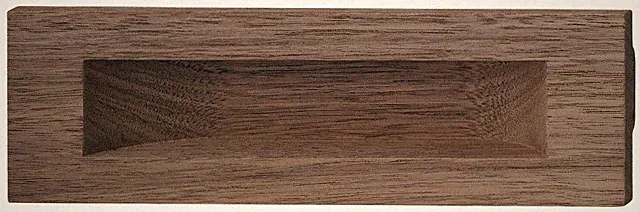 Häfele Muschelgriff Nussbaum Holz Griff Möbelgriff natur 160x50 mm Einlass-Griff