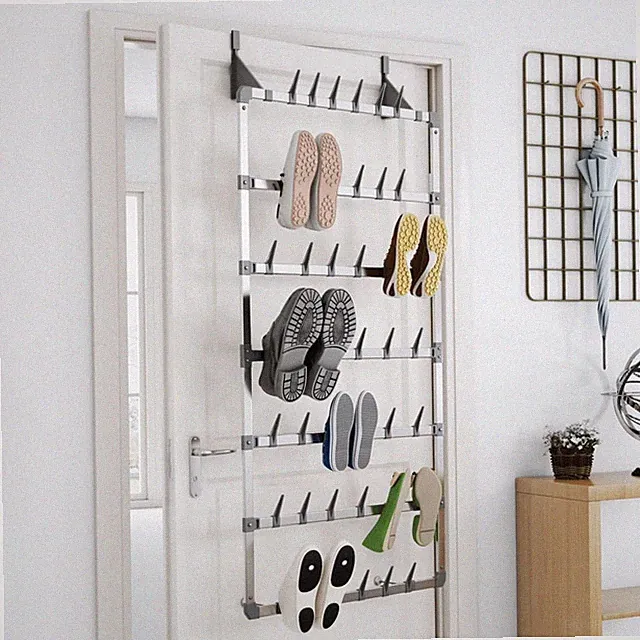 Hängender Schuhe-Organizer Silbern 66x13x139 cm Schuhregal vidaXL