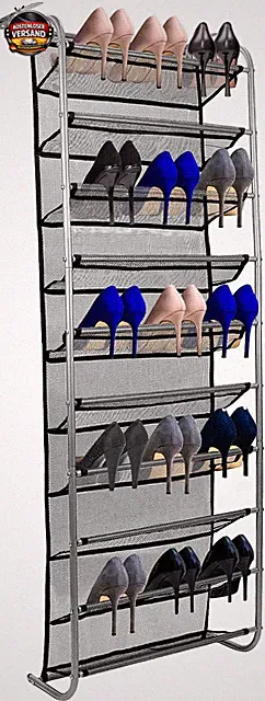 Hängendes Schuhregal 10 Ebenen Platzsparend für Schuhe und Zubehör