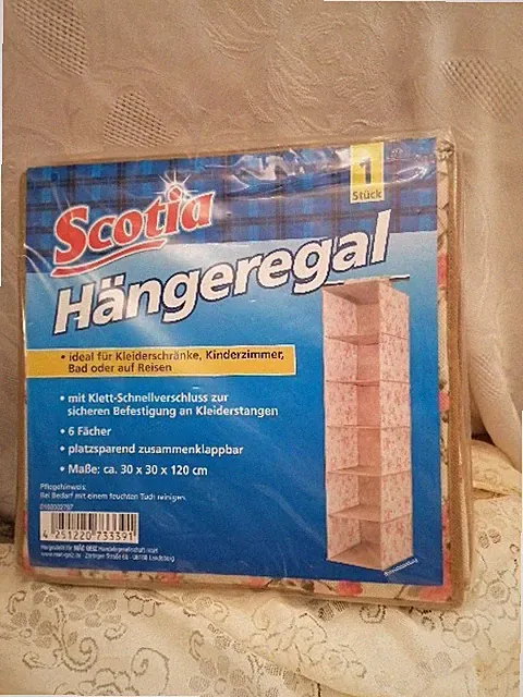 Hängeregal klappbar Neu Klettverschluss OVP Kleiderschrank 6 Fächer Camping