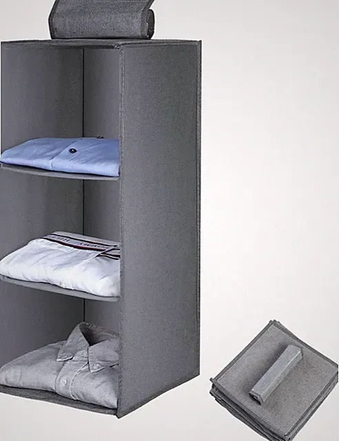 Hängeregal Kleiderschrank,Hängeaufbewahrung Schrank Organizer mit 3 F