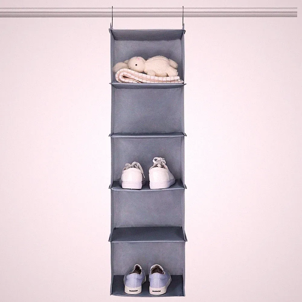 Hängeregal Kleiderschrank Organizer aus Stoff und PP Brett